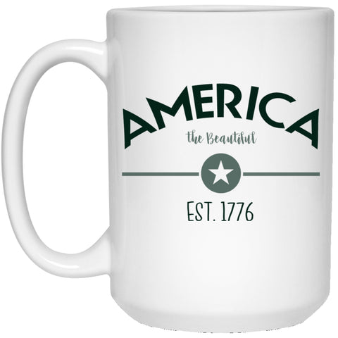 Drinkware - 21504 15 Oz. White Mug America The Beautiful