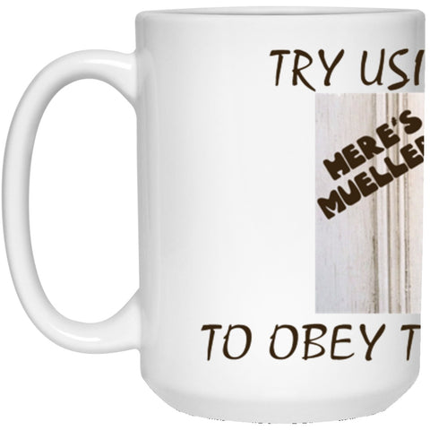 Drinkware - 21504 15 Oz. White Mug Here's Mueller "The Shining"