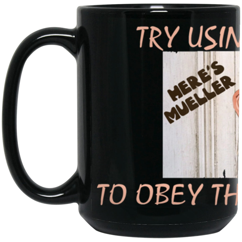 Drinkware - BM15OZ 15 Oz. Black Mug Here's Mueller "The Shining"