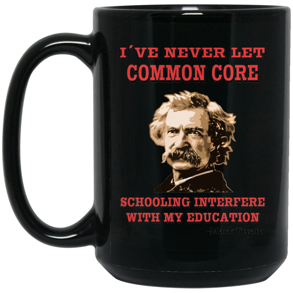Drinkware - BM15OZ 15 Oz. Black Mug Mark Twain And Education