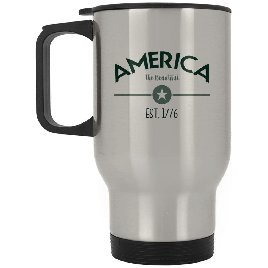 Drinkware - XP8400S Silver Stainless Travel Mug America The Beautiful