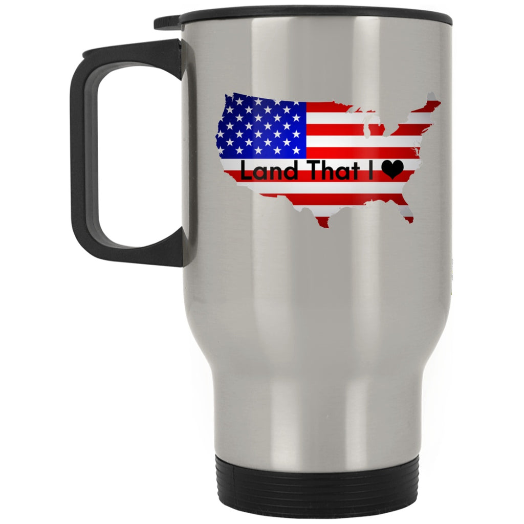 Drinkware - XP8400S Silver Stainless Travel Mug Land That I Love