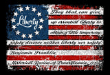 Founders' Quotes Tee Shirts - Benjamin Franklin Quote On Liberty ($10.00 Off Today)