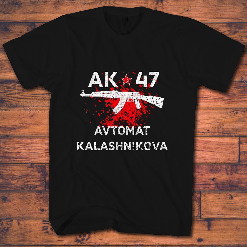 Gun Tee Shirts - AK-47 Up Front And Personal ($10.00 Off Today)